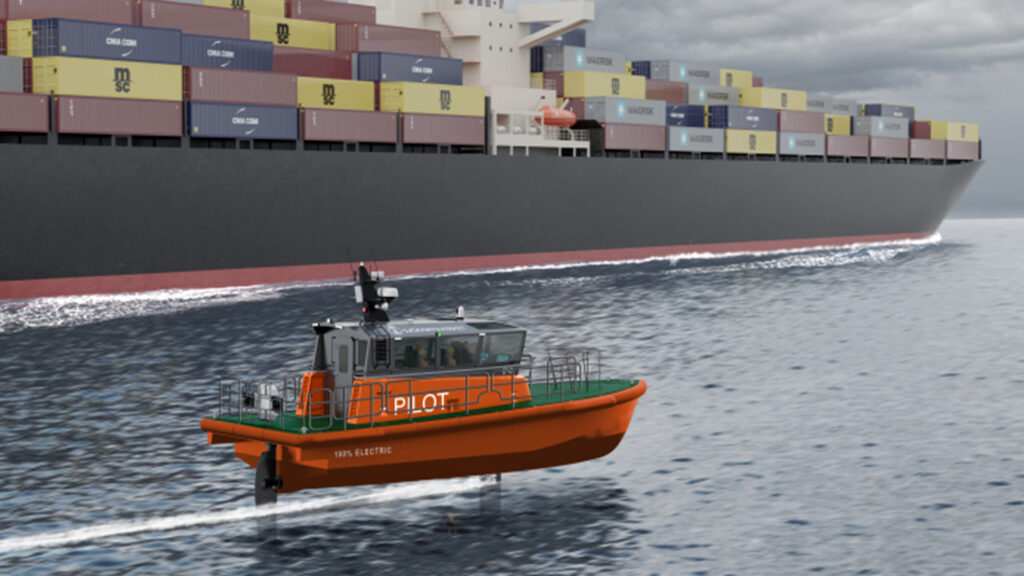 W Sjofartsverkets nya elektriska lotsbat